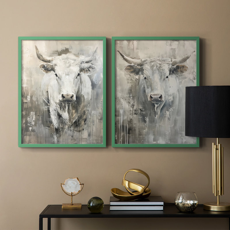ANIMALS Series Cxxv - reproduction encadrée de qualité supérieure - prête à être accrochée - aucun clou requis - aucun clou requis