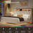 Mehrish Upholstered Floating Bed with LED Lights and USB Ports-1090953932-1093848361
