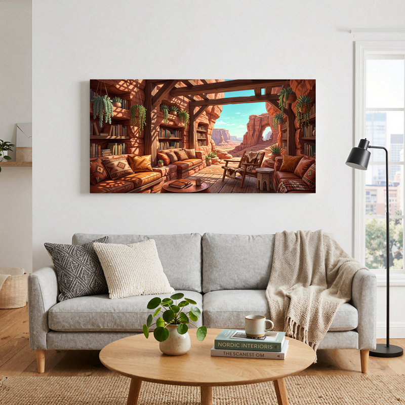 Art mural sur toile Cliff Dwelling, 32“W x 16”H