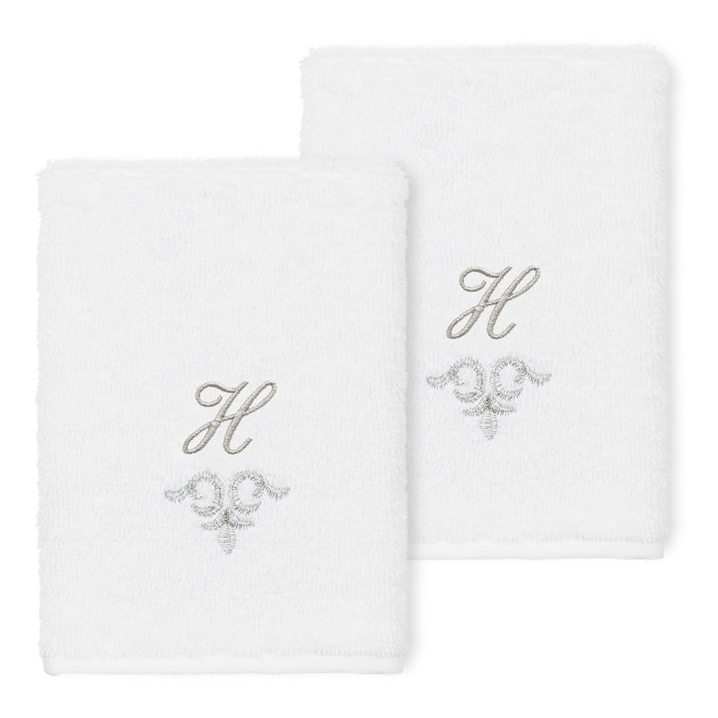 Monica Turkish Cotton Washcloth, White, H
