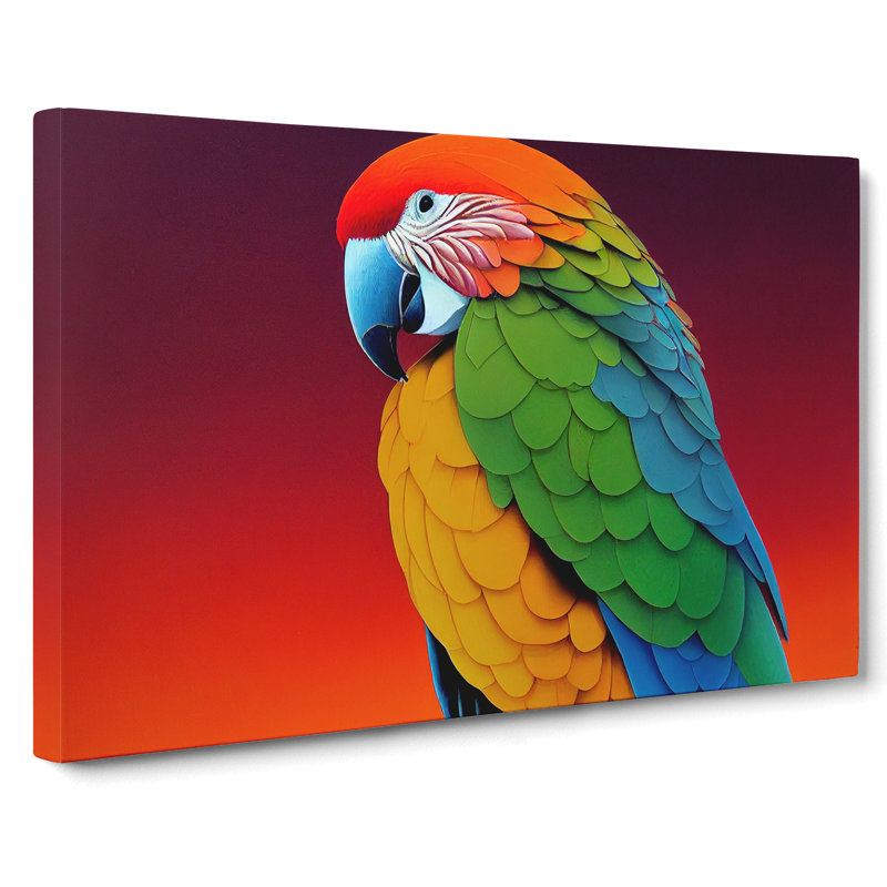 Parrot Portrait Vol.2 - Wrapped Canvas Print, 50cm H x 76cm W x 3cm D