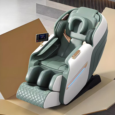 Fauteuil de massage électrique multifonctionnel ergonomique vert