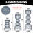 Lainon Metal Candleholders – Set of 3, Grey-1578651529