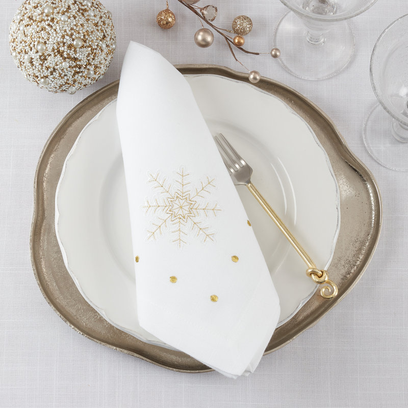 Worsham Collection Polyester Embroidered Square Napkin