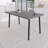 55.12-70.87" Expandable Dining Table Rectangular Mdf 4-6 Person Medieval Industrial Black Metal Legs
