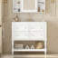 Armoire de meuble-lavabo moderne 36 po Beaumont avec lavabo en céramique encastré et panneau de fibres à densité moyenne écologique-123512916