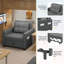 71.5cm Width 3-in-1 Convertible Sleeper Accent Chair Bed with Adjustable Backrest & Back Pillow-519789859