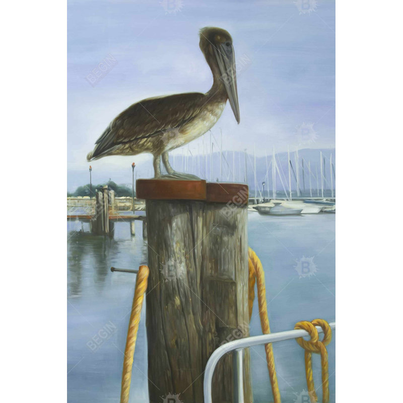 «Pelican» sur toile, H 36 po x l 24 po