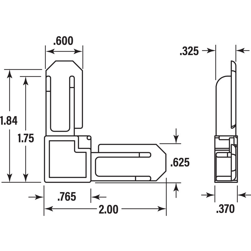 Cadre en moustiquaire de 3/4 po x 3/8 po Prime-Line, plastique, Gris