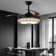 42-inch Black Bird's Nest Style Colorful Bluetooth Fan Light | Remote Control + App Intelligent Control Colorful Dimming
