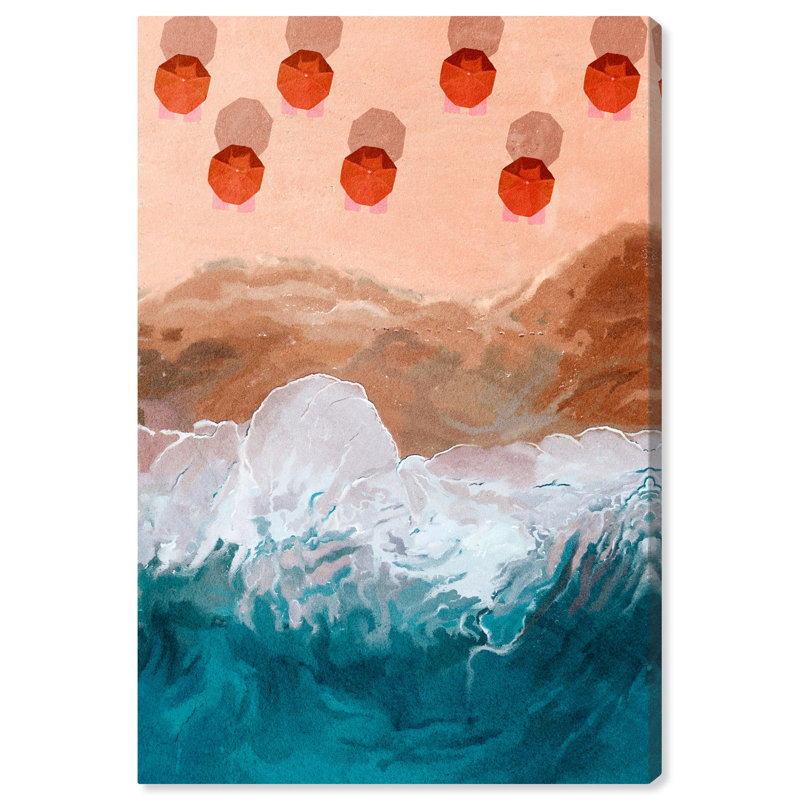 Art mural moderne sur toile de plage, Toile tendue, H 24 po x l 16 po