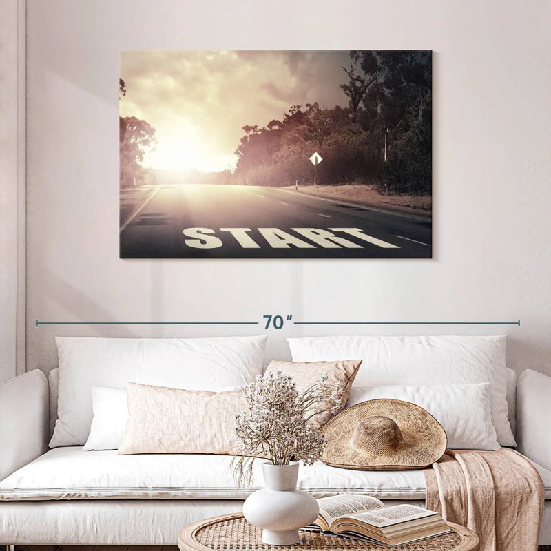 Tergel Start Road Typography, 30" H x 45" W