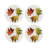 Autumn Leaves White Beaded Smooth Tabletop Set