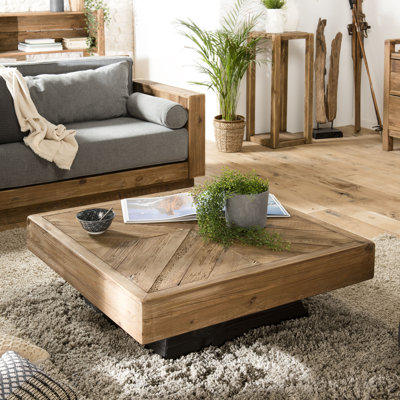 Casares Solid Wood Pedestal Coffee Table