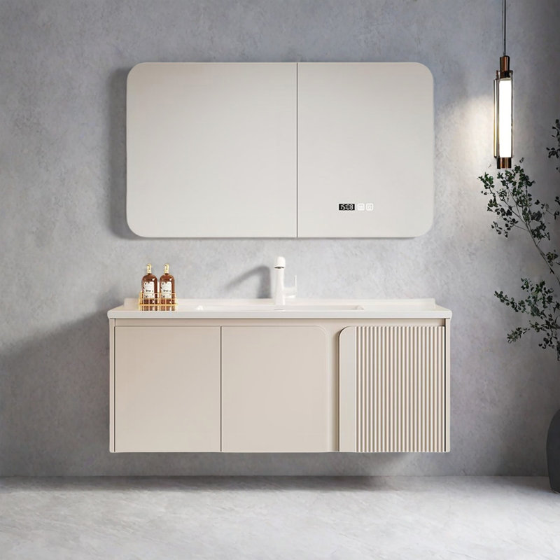 Modern cream style bathroom cabinet