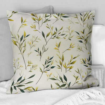 Zen Leaves - Plants Printed Throw Pillow