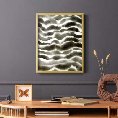 Jungle Stripe I, reproduction encadrée - bois massif