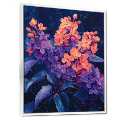 «Stefan Fiery Lilacs in Dark Tones Expressionism II», art mural lilas