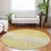 Machine Washable Indoor/Outdoor Christain ACN1370 Yellow Rug