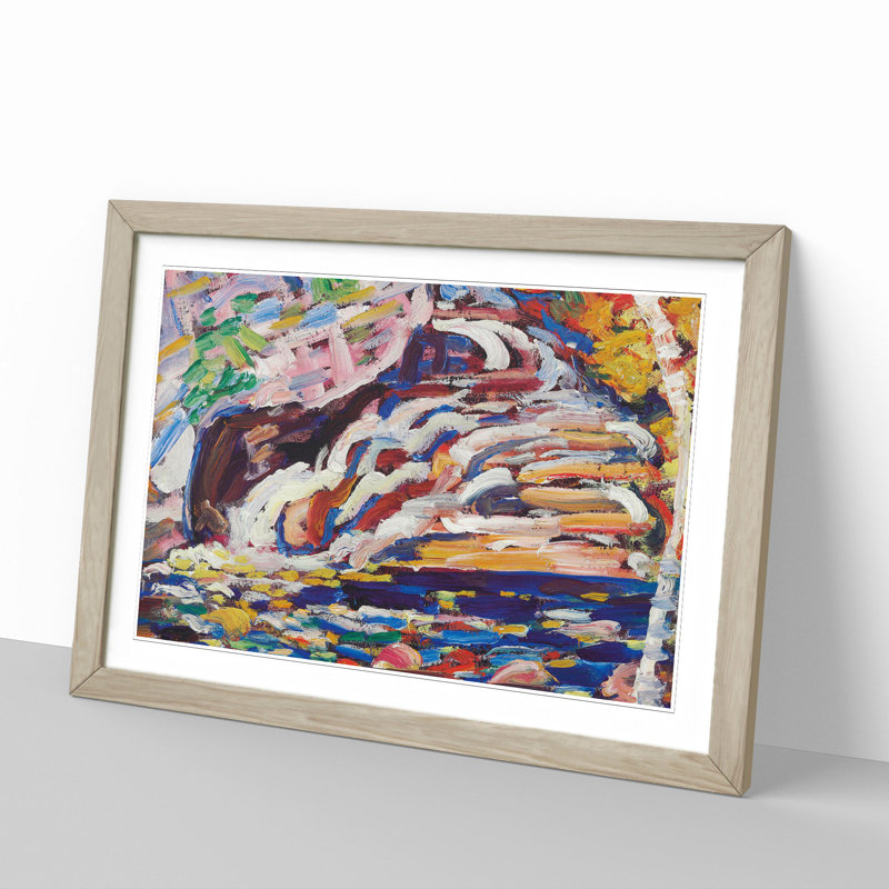 Autumn Cascade by Marsden Hartley - Picture Frame Painting, Oak Framed, 27cm H x 36cm W x 2cm D