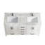 Meuble-lavabo de 59 po de qualité supérieure avec deux lavabos, trous de robinet et beaucoup de rangement en blanc-768199012