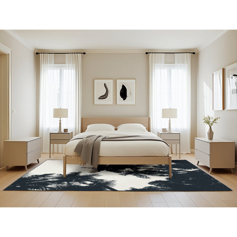 Tapis beige / noir Atmore, Rectangle de 5 pi x 8 pi