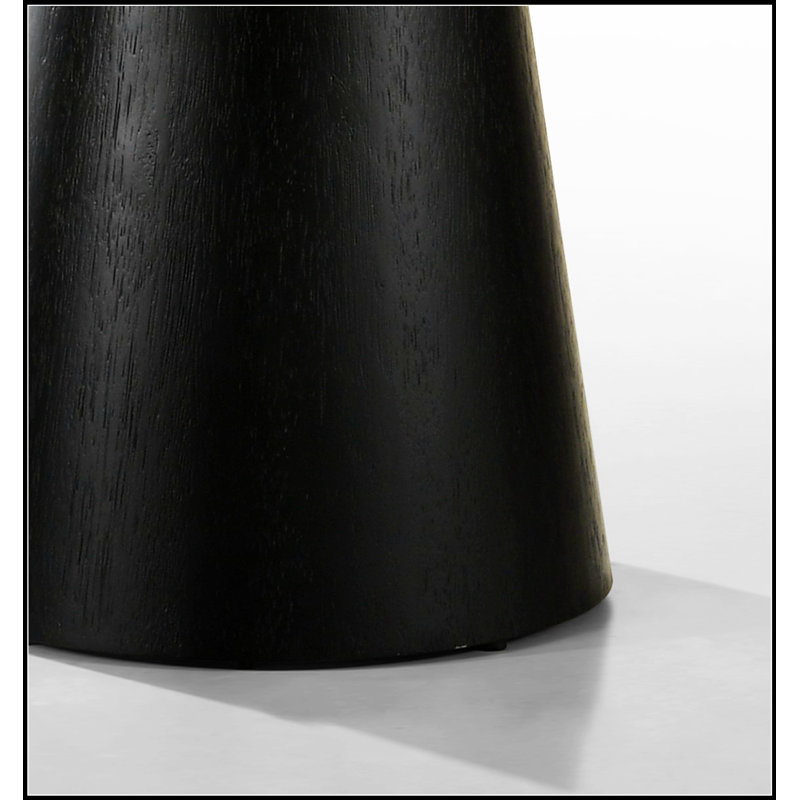 Ensemble de table basse, de bout et de console noir 3 pièces Jasper avec base piédestal durable et design élégant