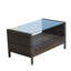 Outdoor patio Furniture  Coffee Table with clear tempered glass