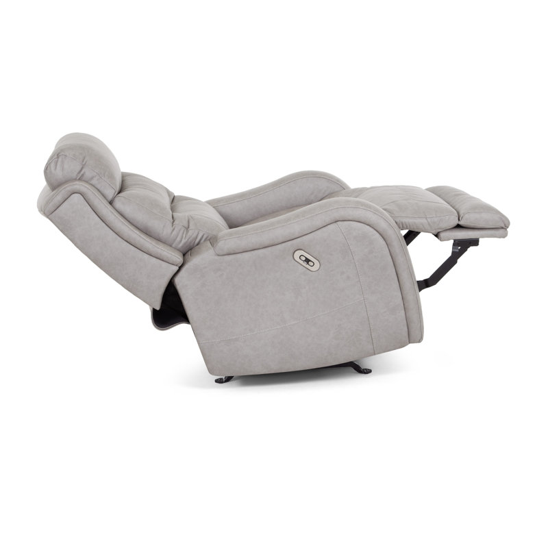 Fabric Power Rocker Recliner, Light Gray