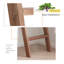 58In Wooden Blanket Ladder With Shelves-75404350