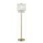 Élégante lampe sur pied décorative en cristal à finition dorée pour décoration intérieure contemporaine
