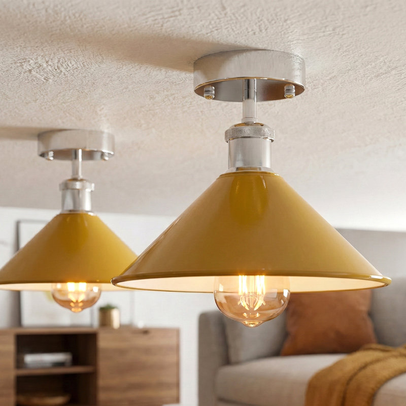Danyelle Flush Mount, Yellow, No
