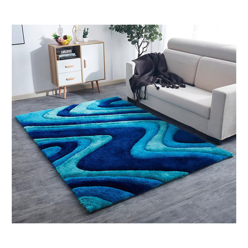 Tapis touffeté à la main «3D Shaggy», Rectangle 5 pi x 7 pi