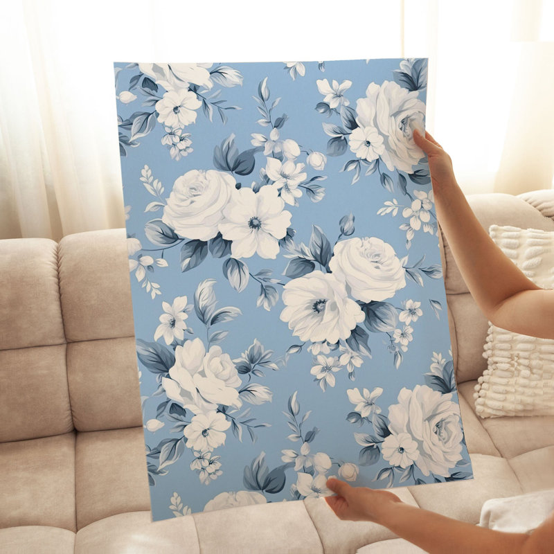 Impression florale sans cadre, H 36 po x l 24 po