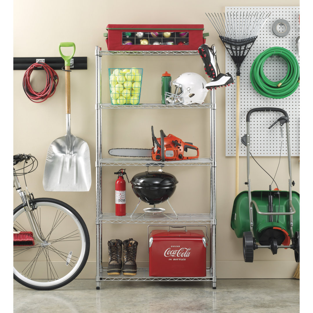 Medlin 36'' W Metal Height -Adjustable Shelving Unit Rebrilliant 