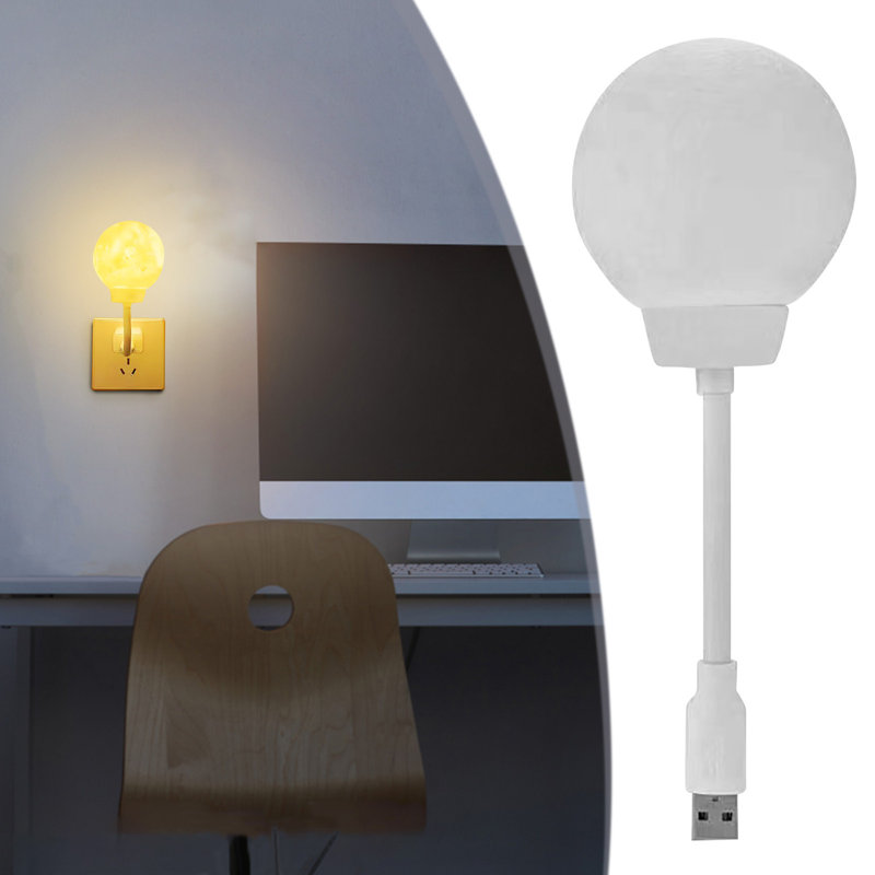 Veilleuse à commande vocale intelligente Protection vocale Protection des yeux Veilleuse de nuit Veilleuse à brancher USB