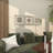 Silver Glass Metal Embossed Floral Home Wall Decor with Layered Mirror Frames