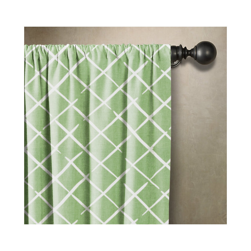 Room Darkening Curtain, 50" W x 96" L, Indigo/White