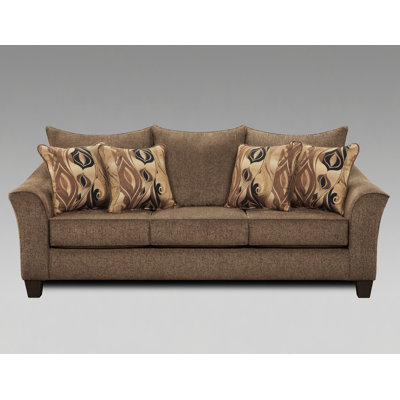 Camero Cafe Fabric Pillowback Sofa