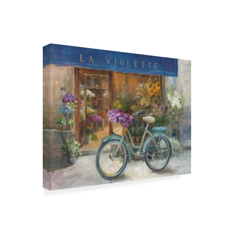 Œuvre sur toile «bol Danhui Nai La Violette», H 35 po x l 47 po