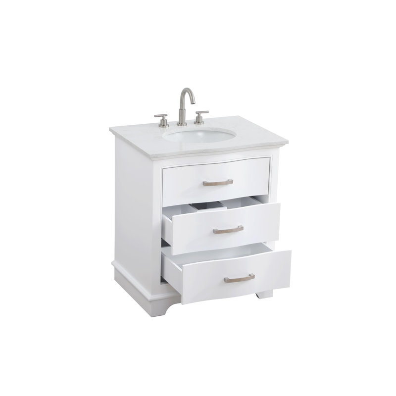 Meuble-lavabo simple 30 po Knox, Blanc