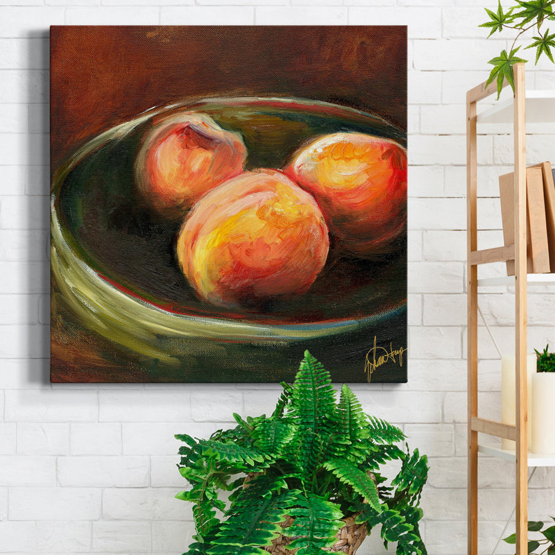 Imprimé sur toile tendue avec châssis de fruits rustiques II - prêt à accrocher, H 10 po x l 10 po x P 1 po