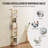 Industrial Square Pipe Shelf 5 Tier 15.6X11.8In Wall-Mount Gold White-436256029