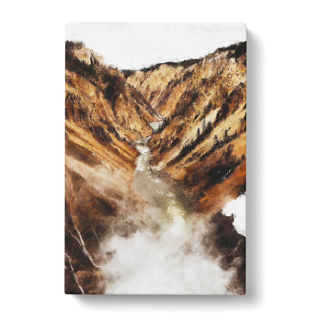 Trail In Yellowstone National Park - Wrapped Canvas
