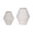 Textured Staggered Vase, White-684365145