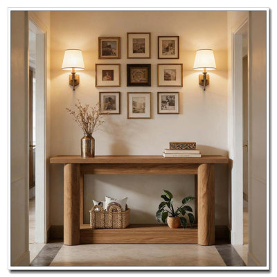 Entryway Table,2-Tier Console Table