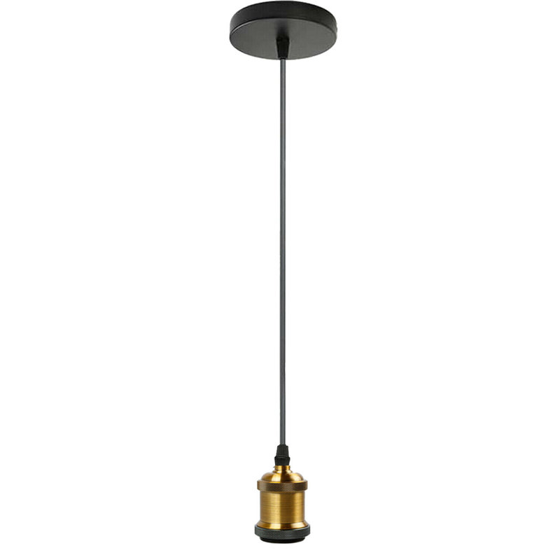 Mannford 1 - Light Yellow Brass Bulb Pendant