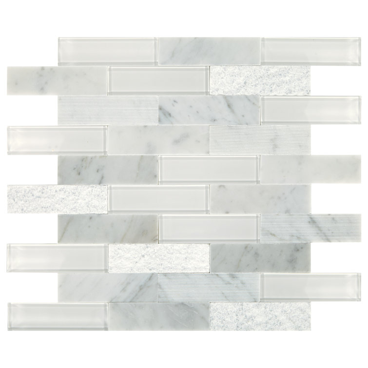 Simply Stick Mosaix 1.2'' W x 4'' L Natural Stone Peel and Stick Mosaic Tile