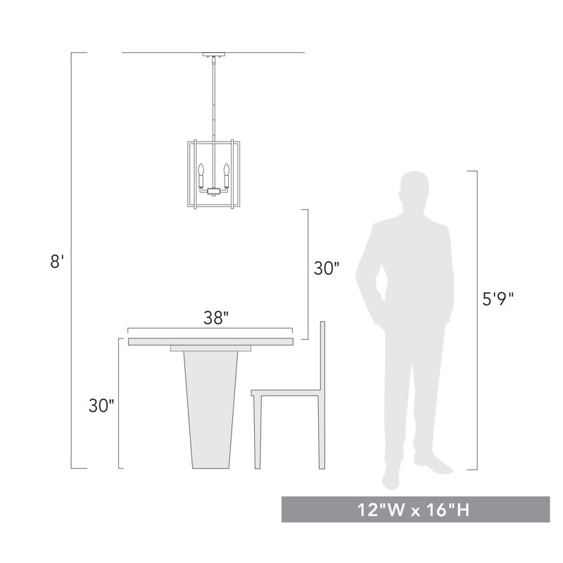 Isiah 4 - Light Lantern Pendant, Matte Black