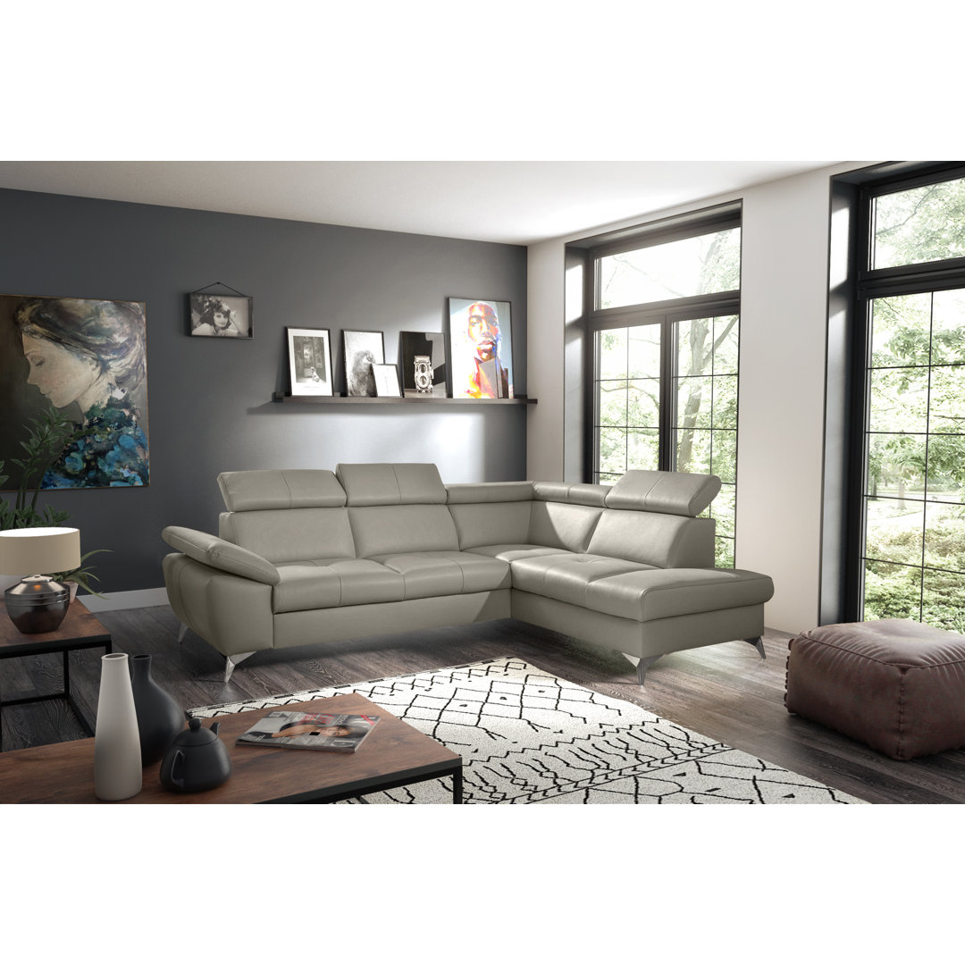 Ecksofa Niagara mit Bettfunktion aus Echtleder